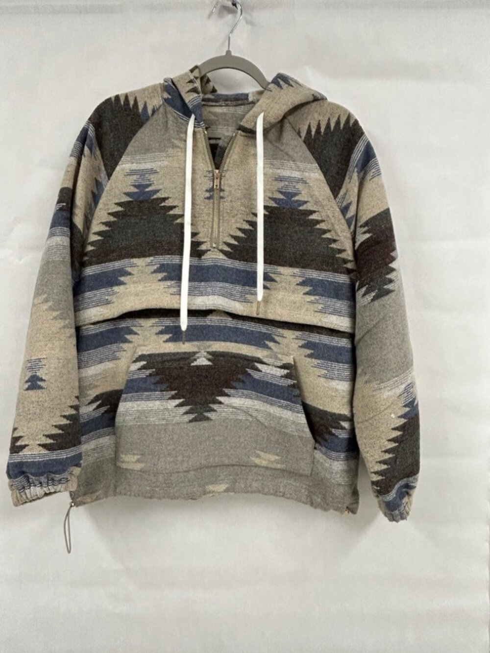 Aztec Southwestern Hoodie Medium Tribal Print Boho Western Pullover Western Cozy
